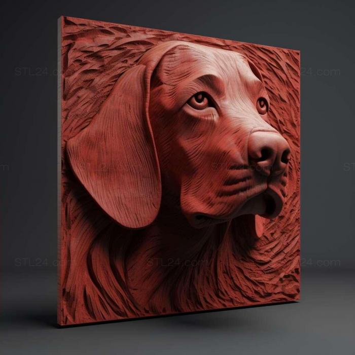 Nature and animals (st red dog 4, NATURE_5440) 3D models for cnc
